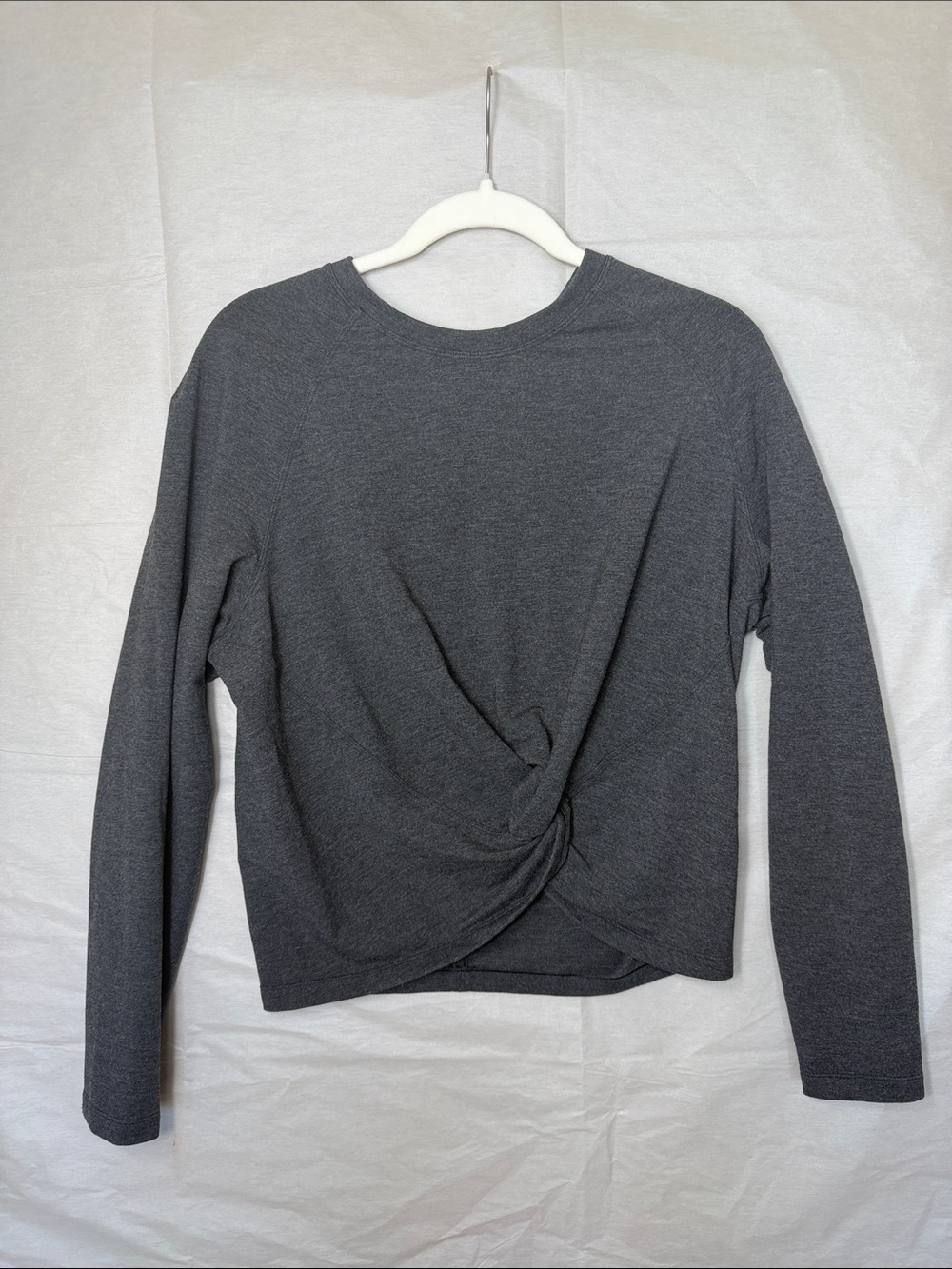 lululemon athletica tuck and gather Twist Front Pullover - Charcoal